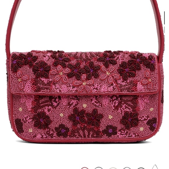 STAUD Pink Beaded Shoulder Bag - Picture 1 of 5